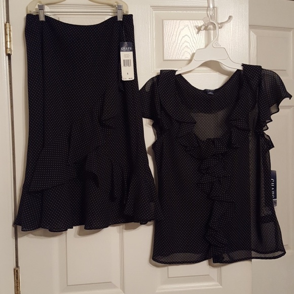 CHAPS 2pc skirt set each pc was purchased separate - Picture 1 of 6